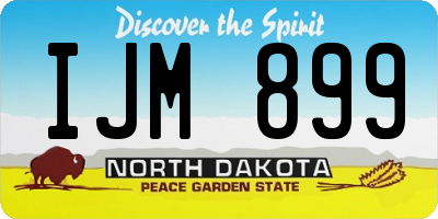 ND license plate IJM899