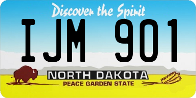 ND license plate IJM901