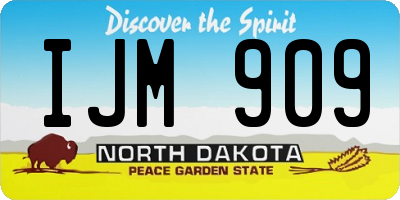 ND license plate IJM909