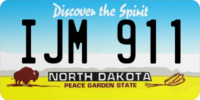 ND license plate IJM911