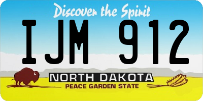 ND license plate IJM912