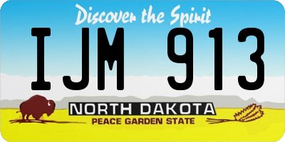 ND license plate IJM913