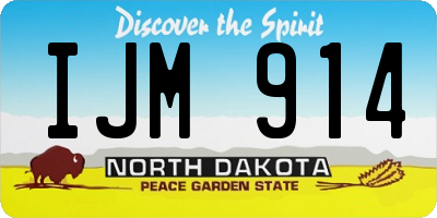 ND license plate IJM914