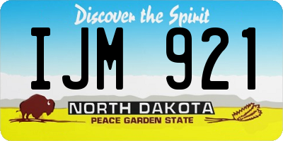 ND license plate IJM921