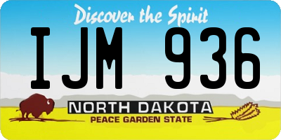 ND license plate IJM936