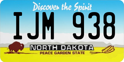 ND license plate IJM938
