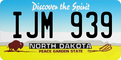 ND license plate IJM939