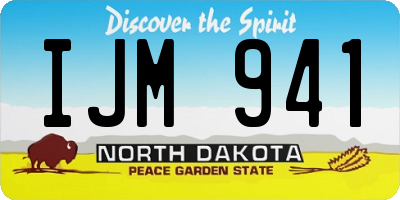 ND license plate IJM941