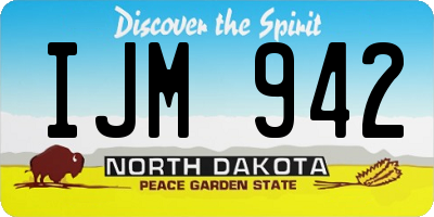 ND license plate IJM942