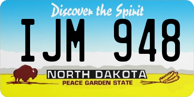 ND license plate IJM948
