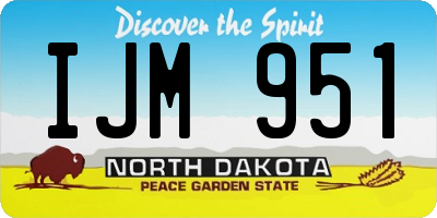 ND license plate IJM951