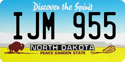ND license plate IJM955