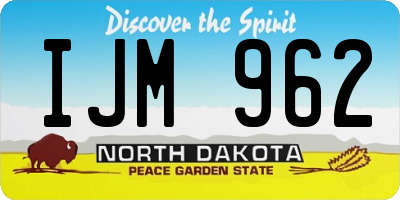 ND license plate IJM962