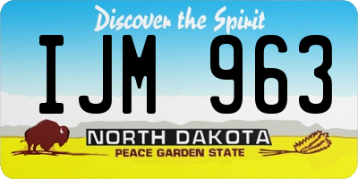 ND license plate IJM963