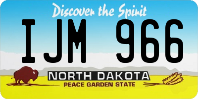 ND license plate IJM966