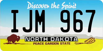 ND license plate IJM967