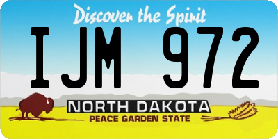 ND license plate IJM972