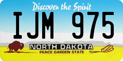 ND license plate IJM975