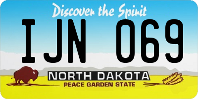 ND license plate IJN069