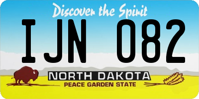 ND license plate IJN082