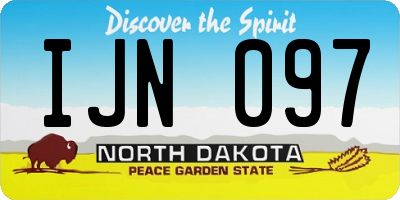 ND license plate IJN097