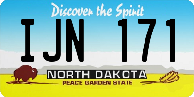 ND license plate IJN171
