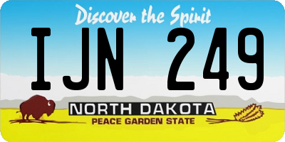 ND license plate IJN249