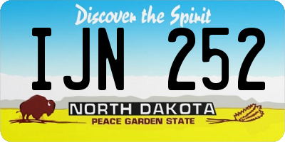 ND license plate IJN252