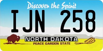 ND license plate IJN258