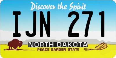 ND license plate IJN271