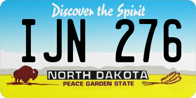 ND license plate IJN276