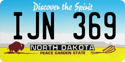 ND license plate IJN369