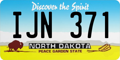 ND license plate IJN371