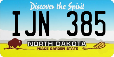ND license plate IJN385