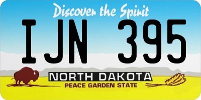 ND license plate IJN395