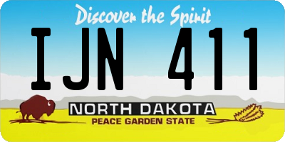 ND license plate IJN411