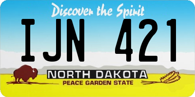 ND license plate IJN421