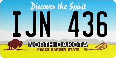 ND license plate IJN436