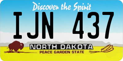 ND license plate IJN437