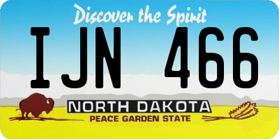 ND license plate IJN466