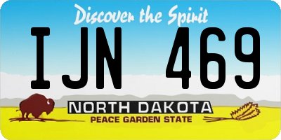 ND license plate IJN469
