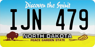 ND license plate IJN479