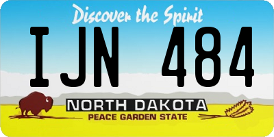 ND license plate IJN484