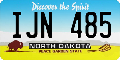 ND license plate IJN485