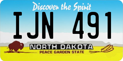 ND license plate IJN491