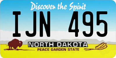 ND license plate IJN495
