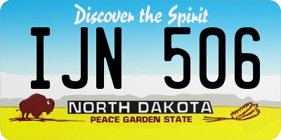 ND license plate IJN506