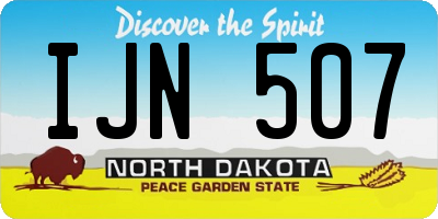 ND license plate IJN507
