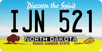 ND license plate IJN521