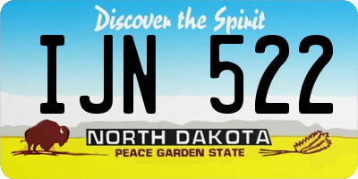 ND license plate IJN522